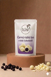 Cassis Lyo au chocolat blanc 200 g